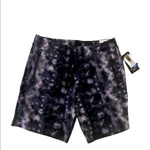 Mens 90 degrees by reflex Black Tie Dye everyday shorts size 2XL